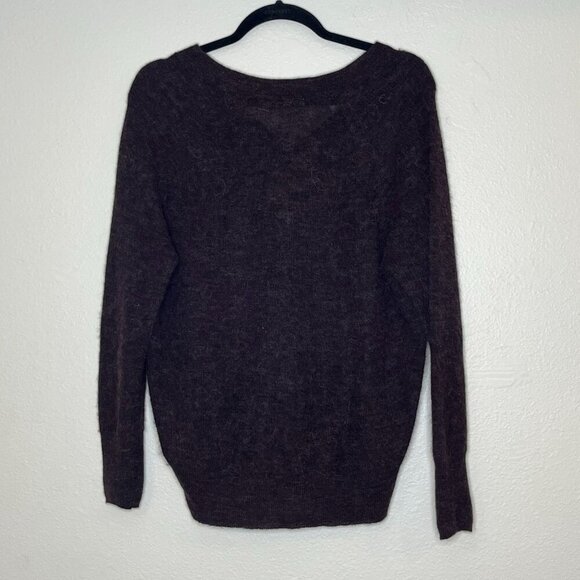 Madewell V-Neck Alpaca Blend Oversized Sweater‎ Purple Size Small Pullover - Picture 4 of 7
